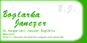 boglarka janczer business card